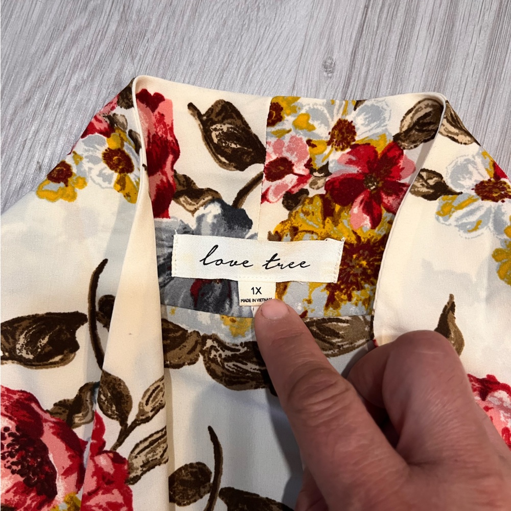 Love tree Floral Open Front Jacket - Picture 5 of 6